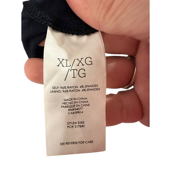 Cabi Striped Navy & White High-Low Hem Womens Skirt XL - Picture 6 of 6